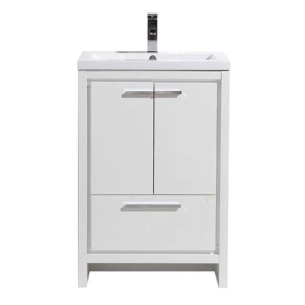 24 Inch Modern Bathroom Vanity with 2 Doors and 1 Drawer